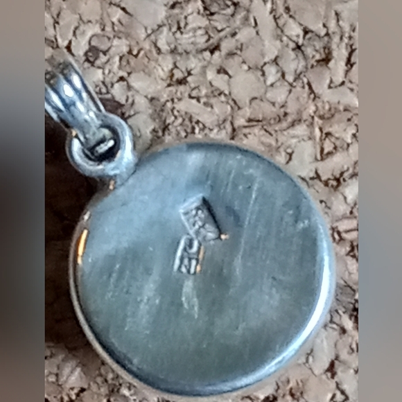 Sterling Silver Baltic Amber Cabochon Pendant - Picture 4 of 15